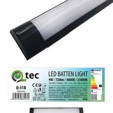 Lineárne svietidlo BATTEN LED čierne 9W Q-31B