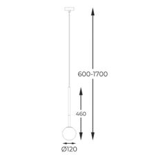 Zuma Line P0574-01F-SDFZ - Luster na lanku ARCTURUS 1xG9/4W/230V čierna