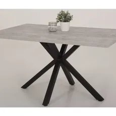 Jedálenský stôl Cleo 140x90 cm, šedý betón%