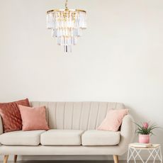 Zuma Line 17106/4+1-GLD - Krištáľový luster na reťazi AMEDEO 5xE14/40W/230V