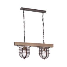 Luster na reťazi ANDER 2xE27/60W/230V svetlohnedá