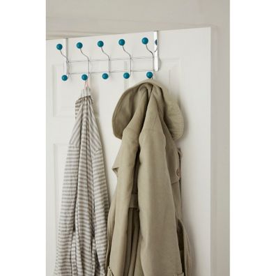 Kovový vešiak na dvere v mentolovo-striebornej farbe 41 cm – Premier Housewares
