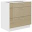 Kuchynská skrinka Lara 80d 3s Bb Mdf Cappucino lesk