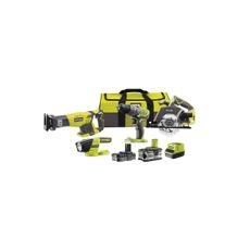 Súprava akumulátorov Ryobi R18CK4-252S 18 V (R18DD3 + R18T-0 + RRS1801M + R18CSP + 1 x 5,0 Ah + 1 x 2 Ah akumulátor + nabíjačka)