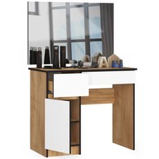 Toaletný stolík P-2/SL 900x600 ľavá - dub craft/biela