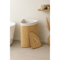 Bambusový kôš na bielizeň v prírodnej farbe 40 l Bamboo – Compactor