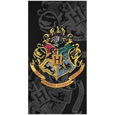 Plážová osuška Harry Potter - motiv erb Hogwarts - 100% bavlna - 70 x 140 cm