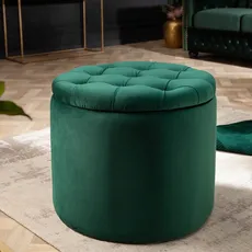 Dizajnová taburetka Rococo 50 cm tmavozelená
