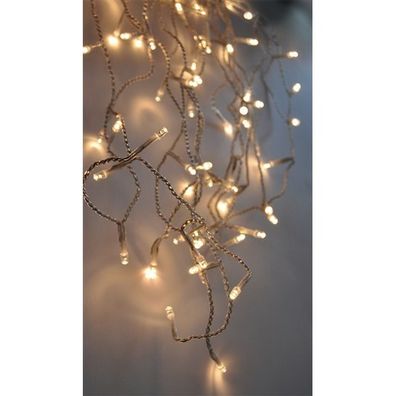 Solight Vianočný záves Cencúle 120 LED teplá biela, 3 m, s časovačom