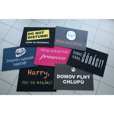 Mercury Flooring , Rohožka Do not disturb (game in progress) 40x60 cm, 40x60, čierna, žltá