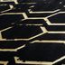 Dywany Łuszczów Kusový koberec Gloss 407C 86 black/gold - 200x290 cm