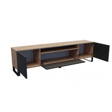 Televízny stolík RTV Leo Dub artisan-čierna 200 cm