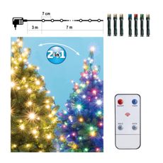 LED Vianočná vonkajšia reťaz 100xLED 10m IP44 teplá biela/multicolor + DO