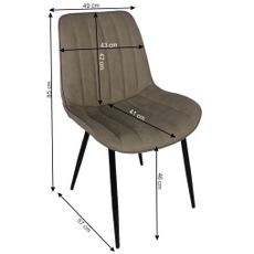 KONDELA Hazal jedálenská stolička sivohnedá (taupe) / čierna