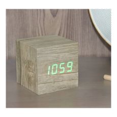 Digitálny budík Wooden Cube Click – Gingko
