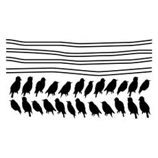 Sada samolepiek Ambiance Starlings On Cable