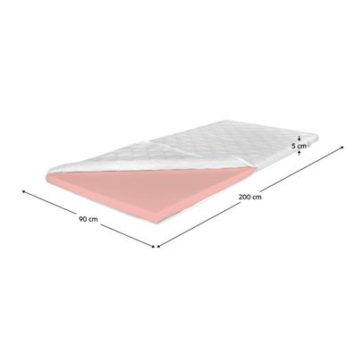KONDELA Bambi Typ 6 90 penový matrac (topper) 90x200 cm biela