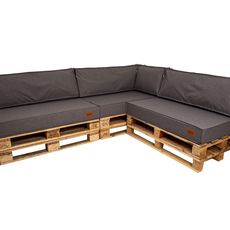 Golden Garden Paletové sedenie GG05 - Podsedáky a Vankúše 3ks × 120/80/15 + 3ks x 120cm/40cm/15cm + 1ks 60/40/15 - tmavá melanž