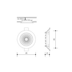 LED Podhľadové svietidlo LED/6W/230V 4000K pr. 8,5 cm čierna