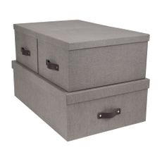 Úložné boxy s vekom v súprave 3 ks Inge – Bigso Box of Sweden