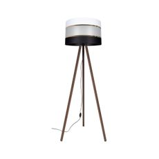 Stojacia lampa CORAL 1xE27/60W/230V hnedá/čierna/biela/zlatá