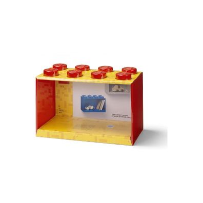 Detská červená nástenná polica LEGO® Brick 8