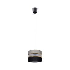 Luster na lanku CORAL 1xE27/60W/230V čiernošedá
