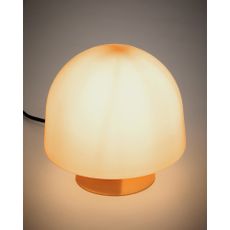 Oranžová stolová lampa so skleneným tienidlom (výška 20 cm) Reig – Kave Home