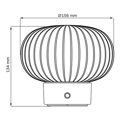 LED Stmievateľná dotyková stolná lampa LATTE LED/1,8W/5V USB 2000 mAh chróm/biela