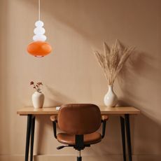 Argon 8822 - Luster na lanku DIEGO 1xGU10/5W/230V biela/oranžová