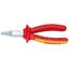 Kliešte s okrúhlymi čeľusťami 160 mm VDE (1000 V). KNIPEX 22 06 160 - chrómované, viaczložkové puzdrá
