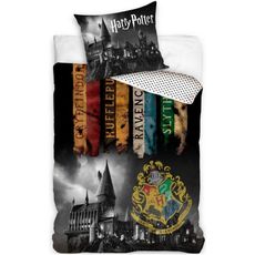 Bavlnené posteľné obliečky Harry Potter - motív Noc v Rokforte - 100% bavlna - 70 x 90 cm + 140 x 200 cm