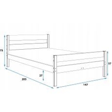 INTERBEDS Detská posteľ Orbis - 140x200cm