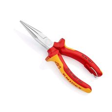 Polkruhové kliešte s reznými hranami pre rádiotechniku Knipex 25 06 160 T - chrómované, viaczložkové VDE objímky (160 mm)