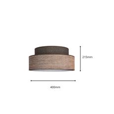 Stropné svietidlo GRACE 1xE27/60W/230V pr. 40 cm hnedá/béžová