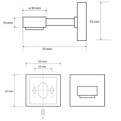 SAPHO XQ801 X-square mydlovnička magnetická, chróm