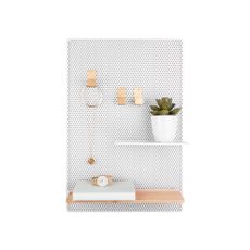 Biela kovová nástenka PT LIVING Perky, 34,5 x 52,5 cm