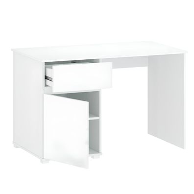 PC stôl 1D1S/120, biely lesk, LINDY