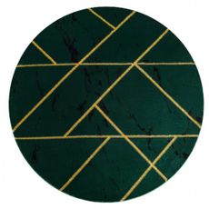 Dywany Łuszczów Kusový koberec Emerald geometric 1012 green and gold kruh - 120x120 (priemer) kruh cm