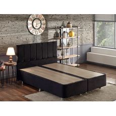 Elegantná manželská posteľ Ela Double s úložným priestorom - čierna 160 x 200 cm