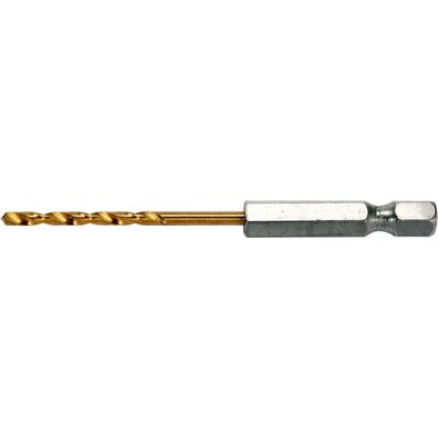 Vrták na kov 2,5mm TITAN HEX 1/4", délka 80mm - YT-44752