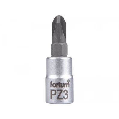 Hlavice zástrčná skrutkovač PZ, 1/4", PZ 3, L 37mm, CrV/S2