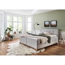 Svetlosivá boxspring posteľ s úložným priestorom 180x200 cm Catania - Meise Möbel