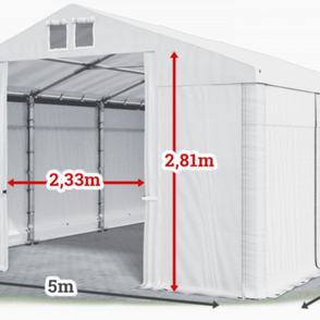 Skladový stan 5x6m PROFI Bílá