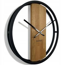 FoxBox Luxusné dubové nástenné hodiny Flexi Circle 3D