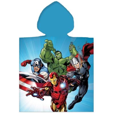 Detské / chlapčenské pončo - plážová osuška s kapucňou Avengers - MARVEL - 100% bavlna - 50 x 110 cm