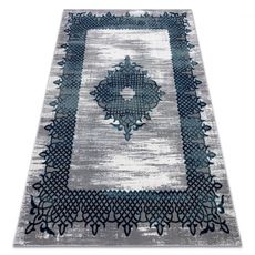 Modro-sivý štruktúrovaný koberec Ramka Rozmer: 160x220 cm