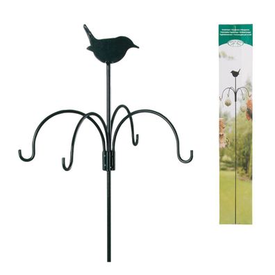 Tmavozelené kŕmidlo so zápichom Esschert Design, výška 148 cm