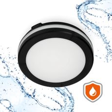 LED Kúpeľňové stropné svietidlo so senzorom LED/12W/230V pr. 20 cm čierna + DO
