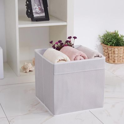 Sivý látkový úložný box 30x30x30 cm – Mioli Decor